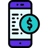 illustrazione smartphone con bollino dollaro